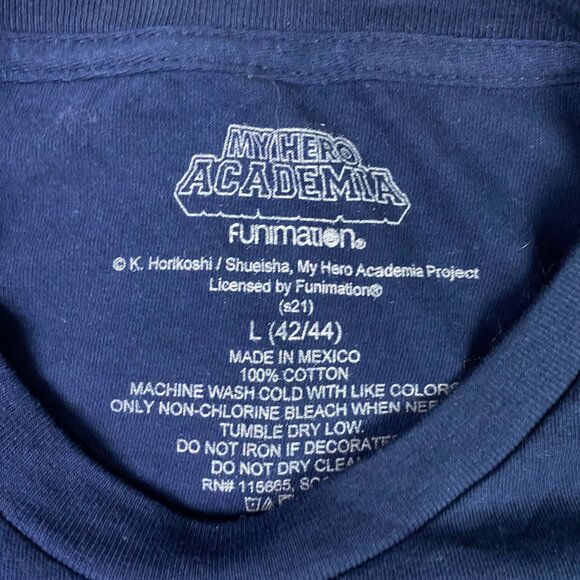 My Hero Academia T Shirt Men's Large Blue Cotton Funimation Anime - Picture 3 of 6